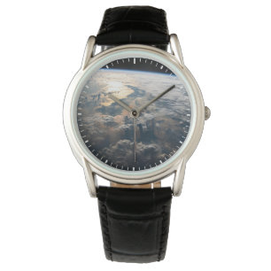 Relógio Sunglint Beams No Mar De Celebes No Sudeste Asiáti