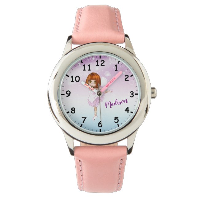 Relógio Super Ballerina Personalizada Kids Watch (Frente)