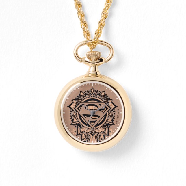 Relógio Supergirl Mandala Graphic (Frente)