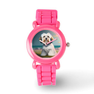 Relógio Surfer Girl maltesa Terrier Dog eWatch