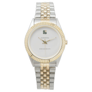 Relógio Synchronicity Gold Clover Personalized Luxe Watch