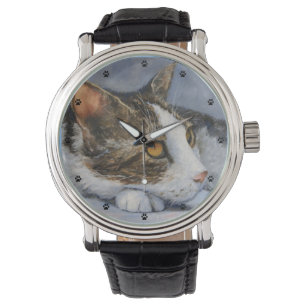 Relógio Tabby Cat Fine Art
