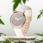 Relógio Taupe prata na moda eWatch<br><div class="desc">Presente para ela,  relógio de pulso prateado</div>