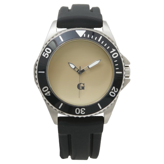Relógio Teal de Ouro Claro Elegante Personalizado (Frente)