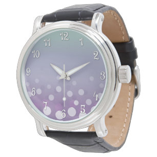Relógio Tealy-Purple Bubbles Watch (com números)