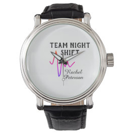 Relógio Team night shift nurse doctor medical name heart l