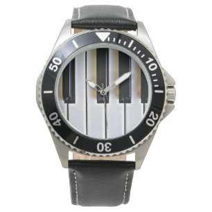 Relógio Teclado - Preto e Branco