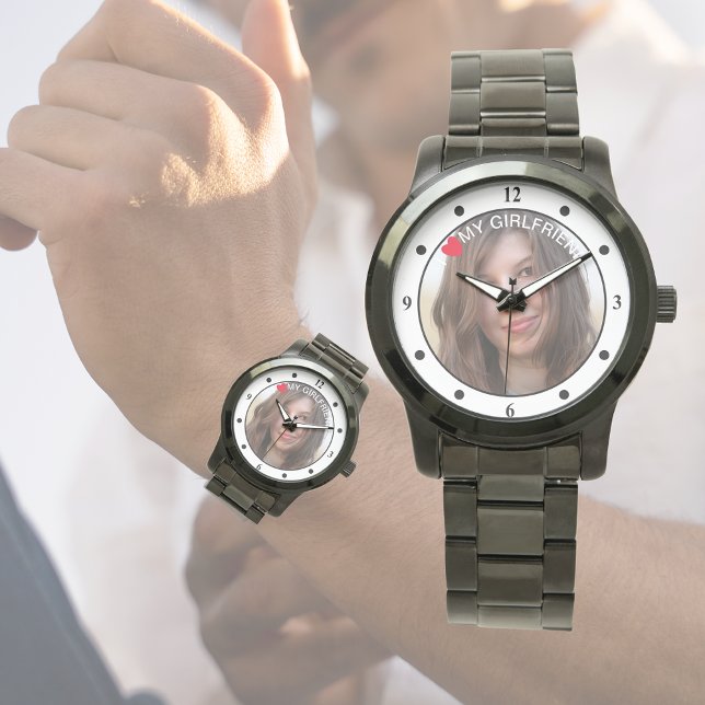 Relógio TELA | I Love (HEART) MY (Texto Personalizado) (Criador carregado)