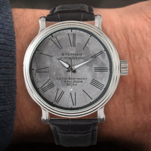 Relógio Tema astronômico Lua cheia para personalizar