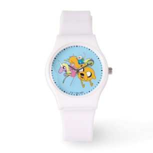 Relógio Tempo de Aventura Senhora, Bublegum, Finn e Jake