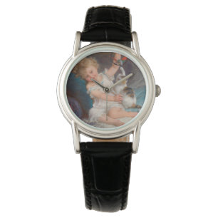 Relógio Tempo de reprodução: Garota brincando com seu Pe