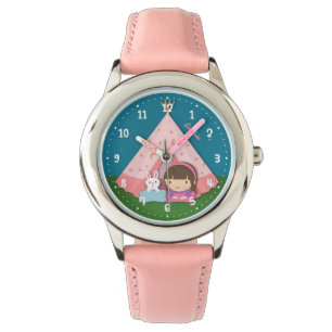Relógio Tenda Teepee Bunny Meninas Personalizado