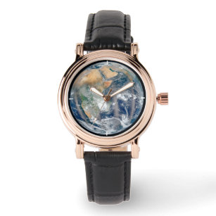 Relógio Terra cheio Mostrando O Hemisfério Leste.
