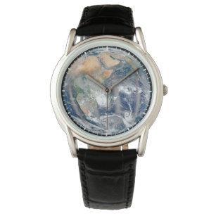 Relógio Terra cheio Mostrando O Hemisfério Leste.