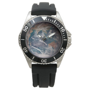 Relógio Terra Marble Azul (Hemisfério Oriental)