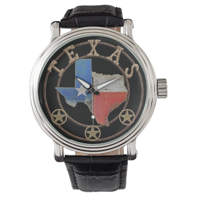Relógio Texas Map Barn Art (Frente)