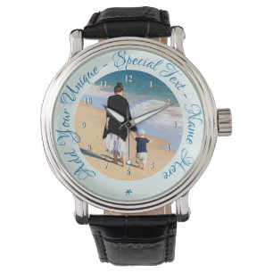 Relógio Texto Personalizado e Foto Melhor Mãe - Seu Próp