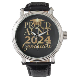 Relógio Tia Orgulhosa da Turma de 2024 Graduada