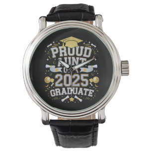 Relógio Tia Orgulhosa De Um Graduado De 2025 Graduação Fam