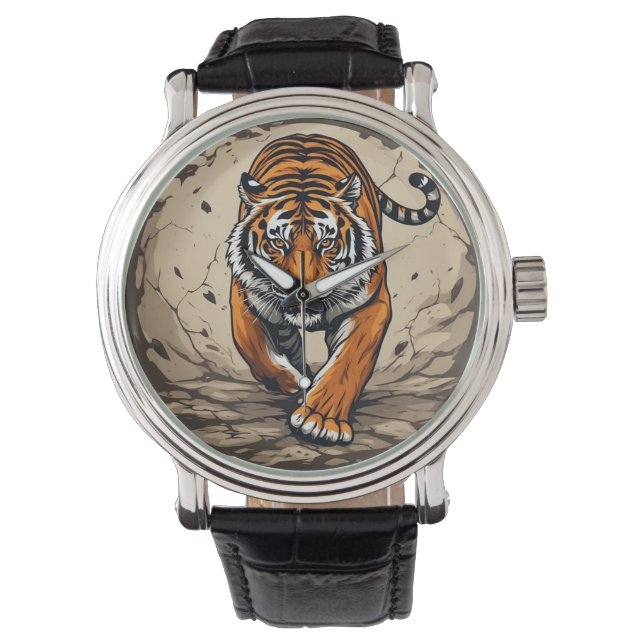 Relógio Tigre de Carregamento Poderoso (Frente)