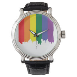 Relógio Tinta LGBT Orgulho gay Rainbow Running