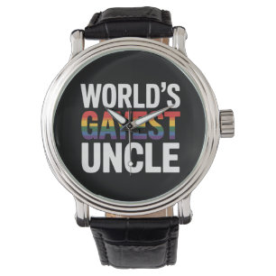 Relógio Tio Mais Gay do Mundo LGBTQ Aliado do Orgulho Gay 