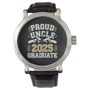 Relógio Tio Orgulhoso De Um Graduado Da Turma De 2025 Grad