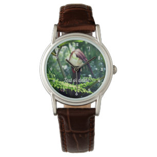Relógio Tomada Grande Na Flor De Pulseira Personalizada 