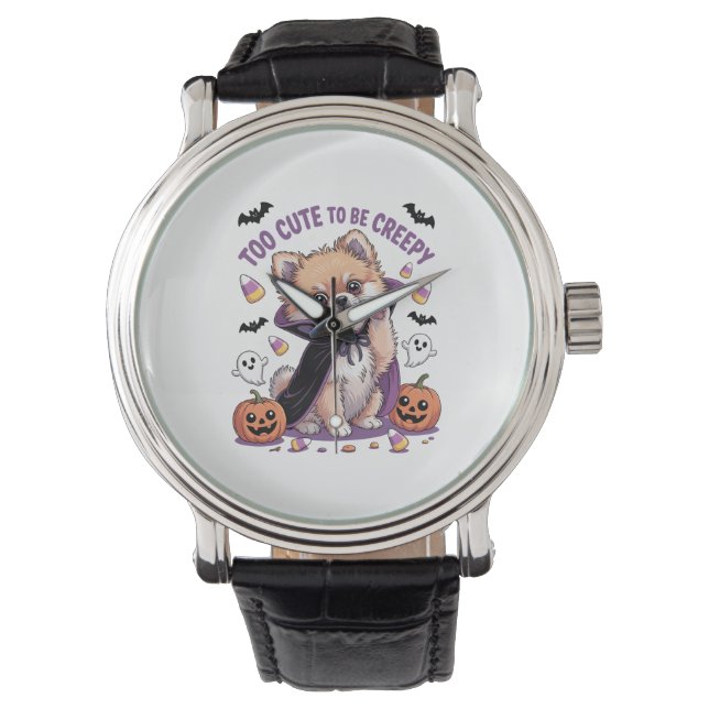 Relógio Too Cute to be Creepy Halloween Tee PNG (Frente)