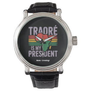 Relógio Traore É Meu Presidente Burkina Faso Mostra Orgulh