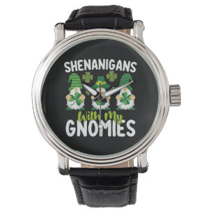 Relógio Travessuras Com Meus Gnomos Dia de São Patrício Gn