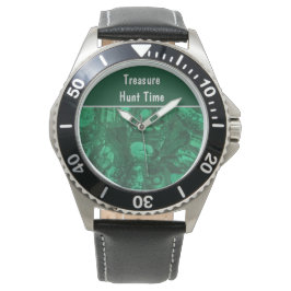 Relógio Treasure Hunt Time Green Rock Collector Rockhound