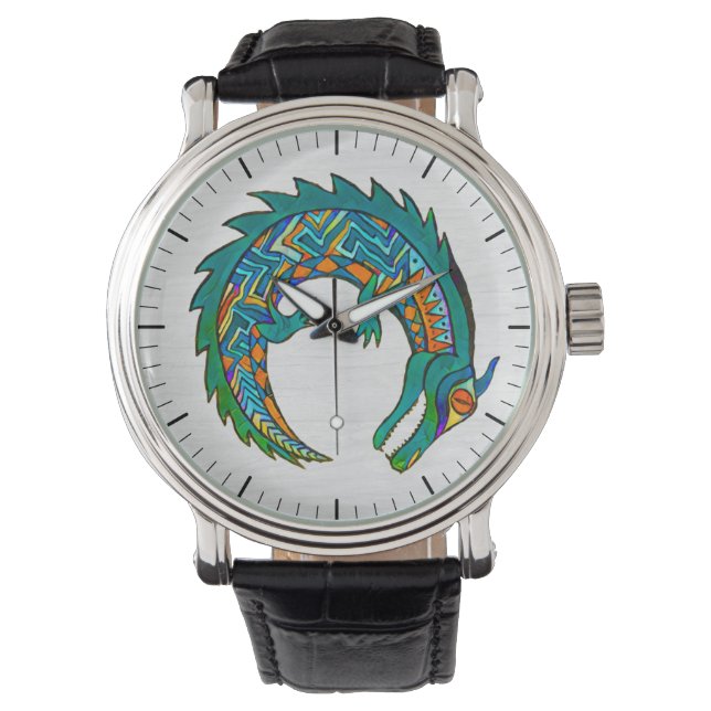Relógio Tribal Alligator Art Watch (Frente)
