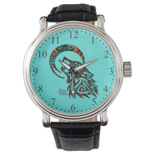 Relógio Tribal Wolf Kokopelli Watch