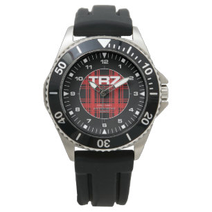 Relógio Triumph TR7 - Detalhe do Tartan Vermelho - Monitor