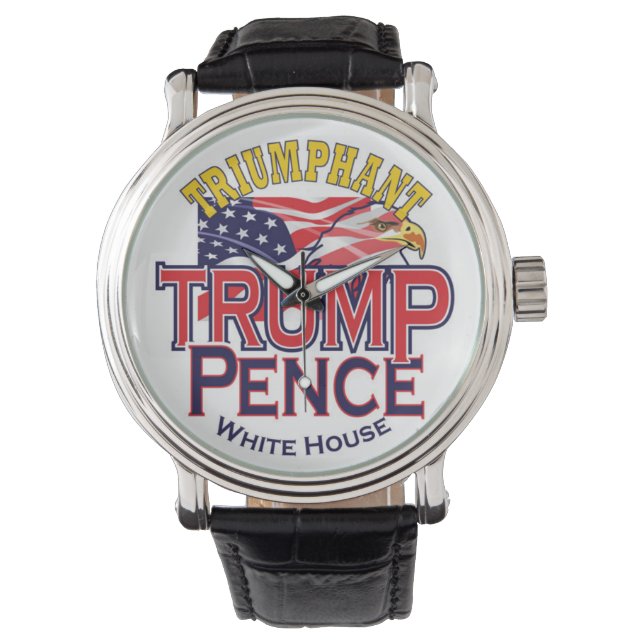 Relógio Triunfante Trump Pence Mens Watch (Frente)
