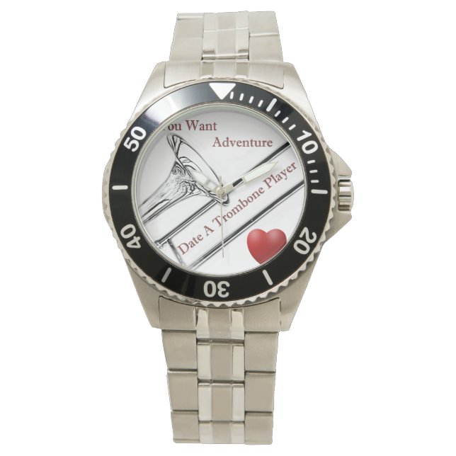 Relógio Trombone Player Musical Wrist Watch (Frente)