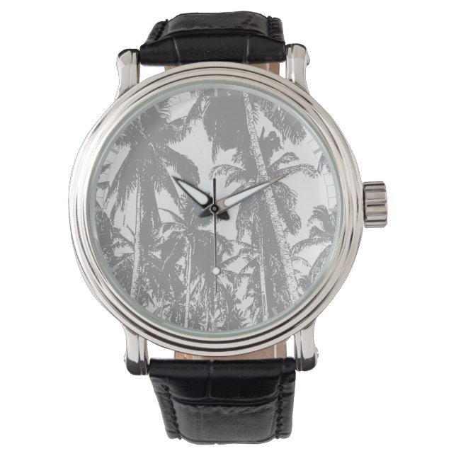 Relógio Tropical Palm Trees Watch (Frente)