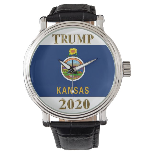RELÓGIO TRUMP 2020 KANSAS WATCH (Frente)