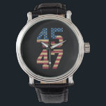 Relógio Trump 2024 45 47 Bandeira Americana Vintage Retro<br><div class="desc">Trump 2024 45 47 Bandeira Americana Vintage Retro 4547 Trump 2024</div>