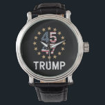 Relógio Trump 2024 Bandeira Retomar a América Trump 45 47<br><div class="desc">Trump 2024 Bandeira Retomar a América Trump 45 47</div>
