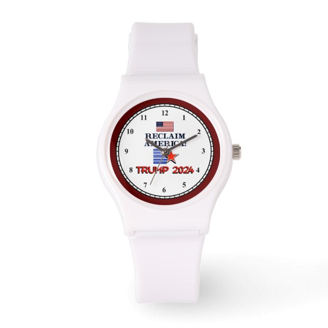 Relógio Trump 2024 Reclaim America Watch (Frente)
