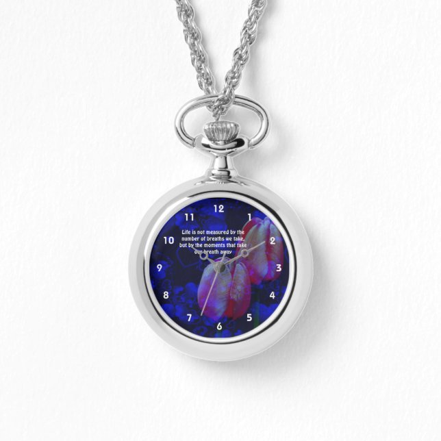 Relógio Tulips corta a atitude da vida Citação Inspiracion (Frente)