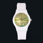 Relógio Turquesa e pintura de Abstrato verde<br><div class="desc">Uma pintura abstrato de Jennifer Goldberger que utiliza tons de turquesa dourada e verde para criar um sentimento quente e familiar. Um bom passeio pela floresta durante a primavera ou verão produziria algumas dessas mesmas cores. Traga o dom da natureza para sua casa comprando esta peça!</div>