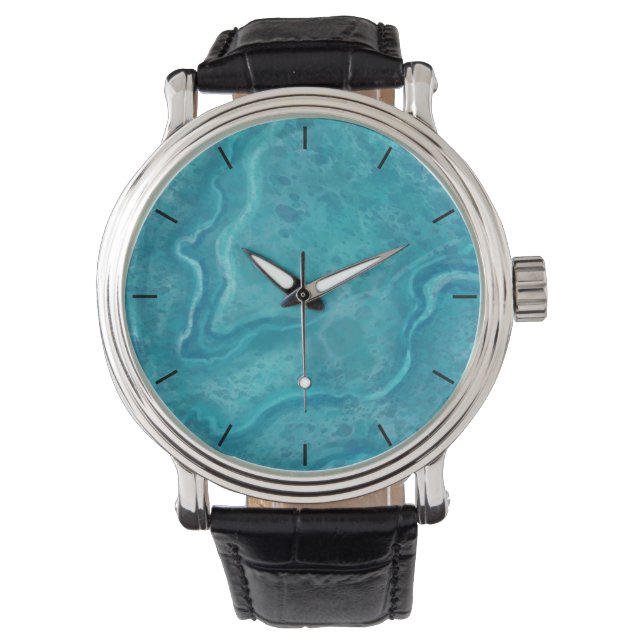 Relógio Turquoise Marble Impressão Watch (Frente)
