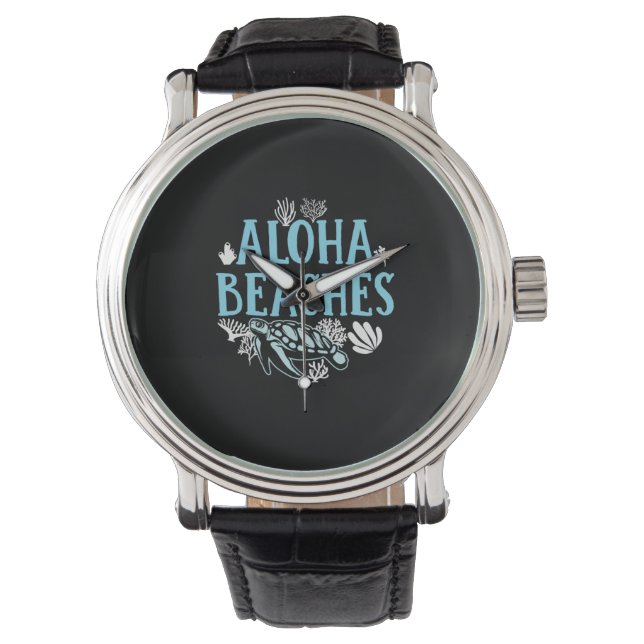 Relógio Turtle Lover | Praias Aloha (Frente)