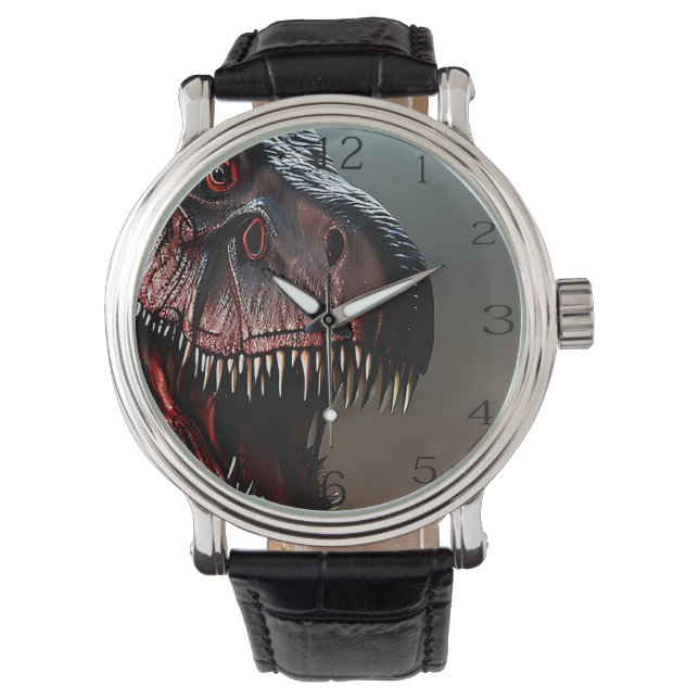 Relógio Tyrannosaurus Rex Cara Assustadora, Mens Watch (Frente)