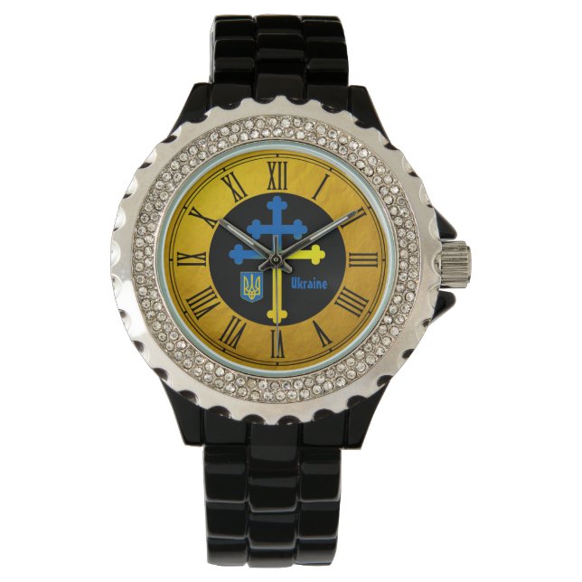 Relógio Ucrânia Cross Symbol & Lorraine Cross Watch (Frente)
