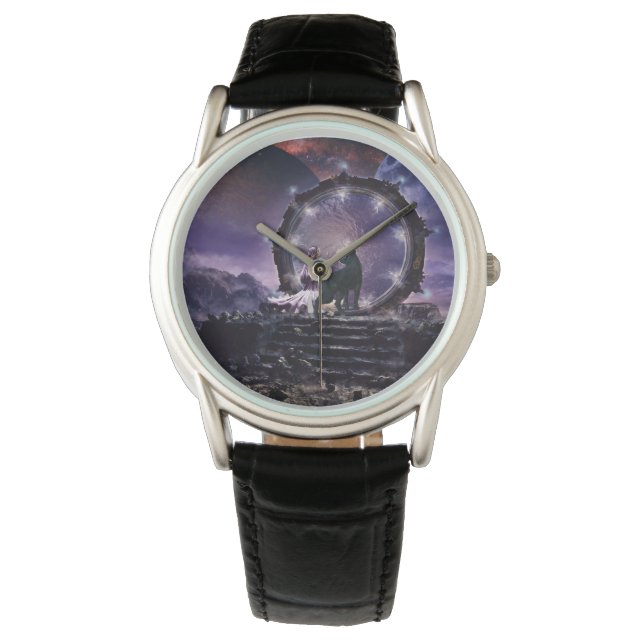 Relógio Uma fada e um lobo escuro (Frente)