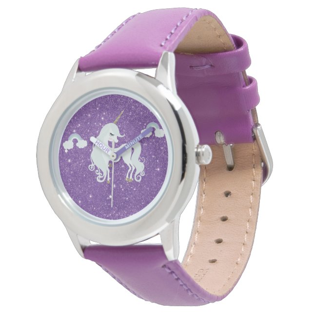 Relógio Unicorn Purple Glitter eWatch (Angular)
